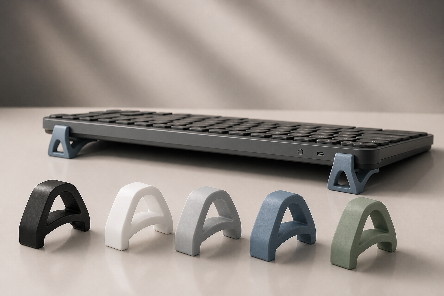 KeyRiser 재입고 예정- 더 나은 핏과 새로운 색상 - KeyRiser compatible Logitech MX Keys keyboard setup