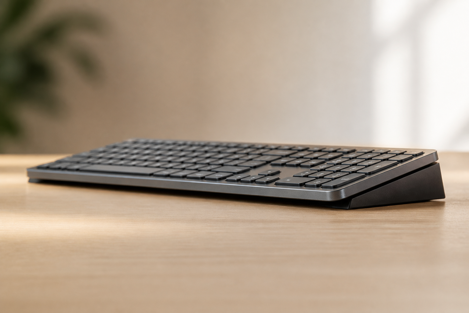 Logitech MX Keys S Ergonomisk opsætning Checkliste KeyRiser:Logitech MX Keys S med lav profil MX Keys- stil tastatur på KeyRiser tilbehør -KeyRiser