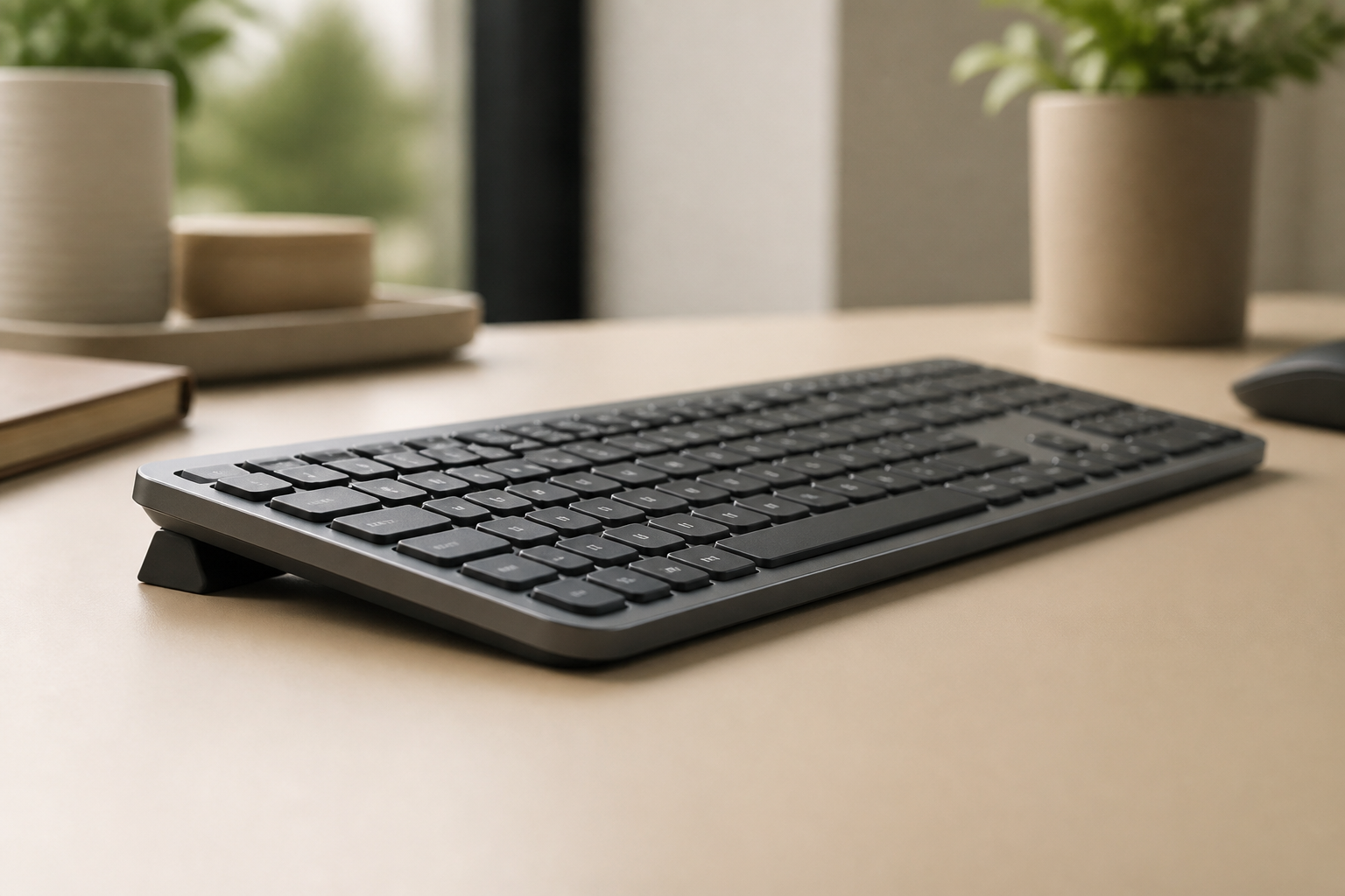 Logitech MX Keys vs Wave Keys- Hvilket er bedre for RSI?: logitech mx nøgler med lav profil MX Keys- stil tastatur på KeyRiser tilbehør -KeyRiser