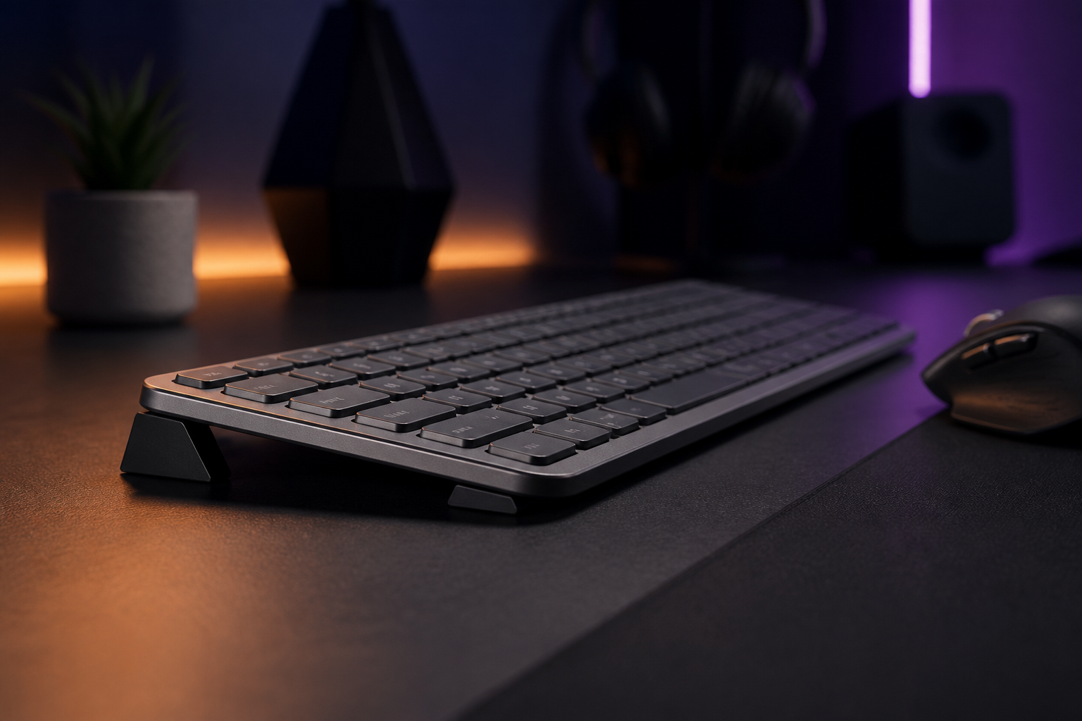Professionelle Gamers - Ergonomics som en konkurrence -KeyRiser: professionel spil med lav profil MX Keys- stil tastatur på KeyRiser tilbehør -KeyRiser