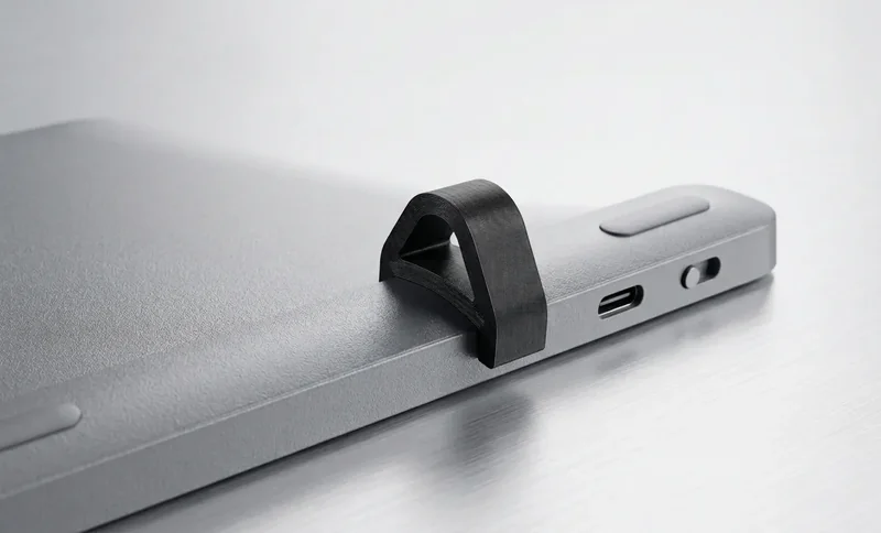 KeyRiser ergonomic keyboard riser for Logitech MX Keys showing a raised 15-degree typing angle